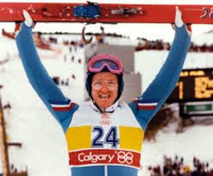 Michael Edwards better known as Eddie 'the Eagle' Edwards, was the first competitor to represent the Great Britain and Northern Ireland team in Olympic Ski jumping.